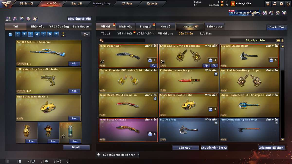 shop acc cf uy tin gia re